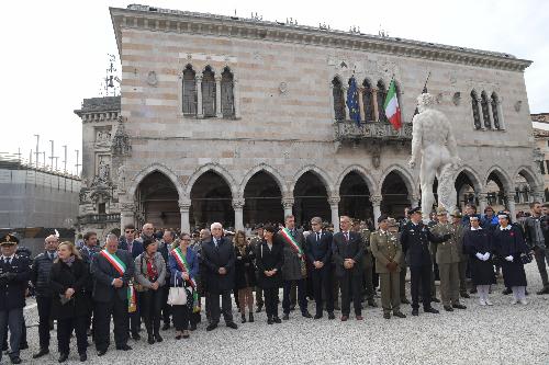 La cerimonia per il centenario della liberazione del capoluogo friulano dall'occupazione austro-tedesca.